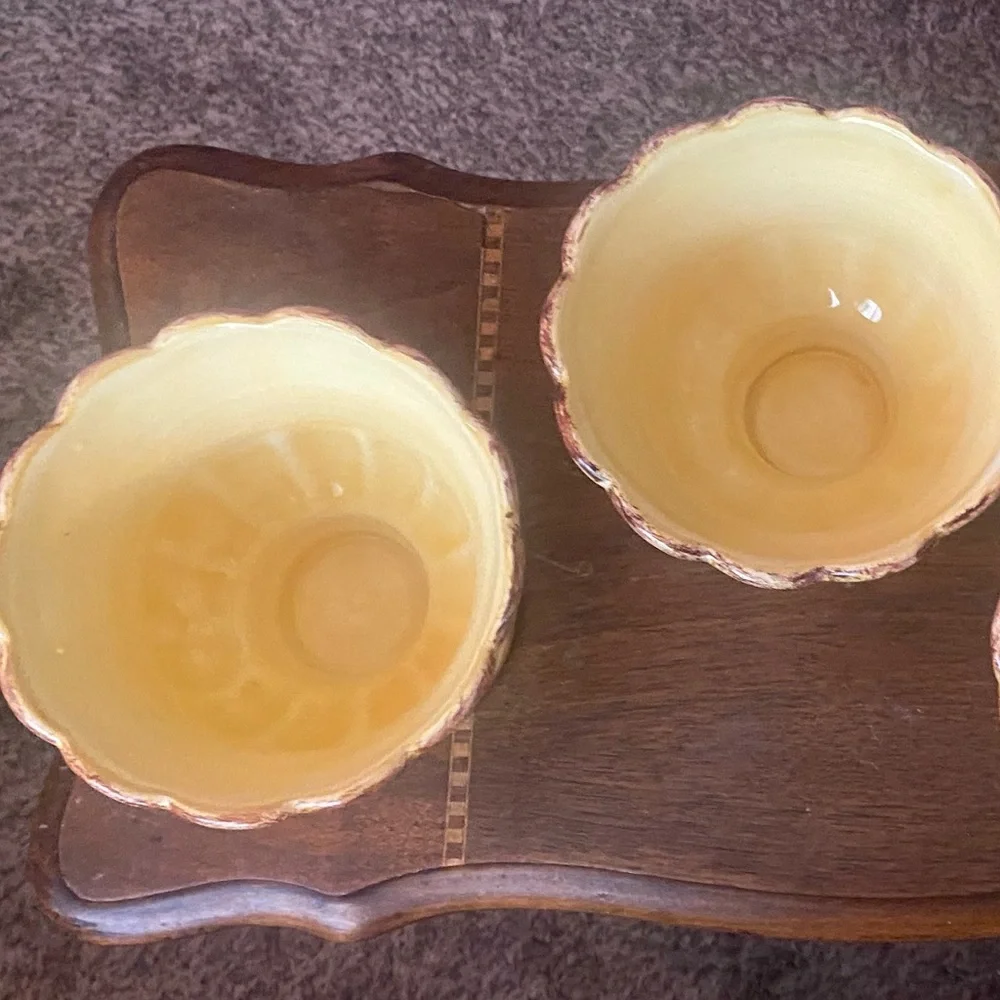 2 Raymond Waites Pompeii Gold ice cream bowls, price is for both
